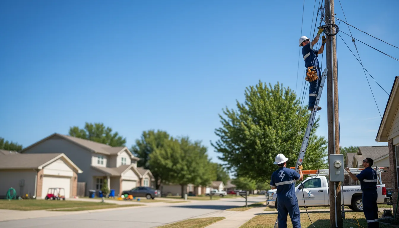 Residential electrician providing installation services in Maple Hill, KS